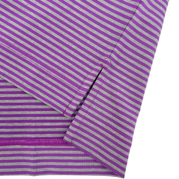 NWT FootJoy Men's ProDry Stretch Lisle Stripe Polo Shirt Violet/Heather Gray XL - Picture 4 of 10